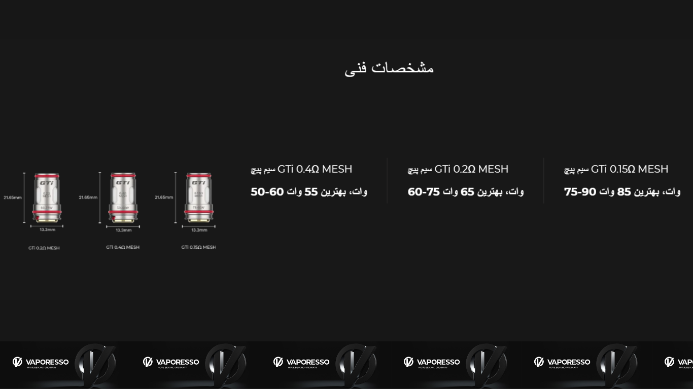 مشخصات فنی سریی کویل های جی تی آی ویپرسو